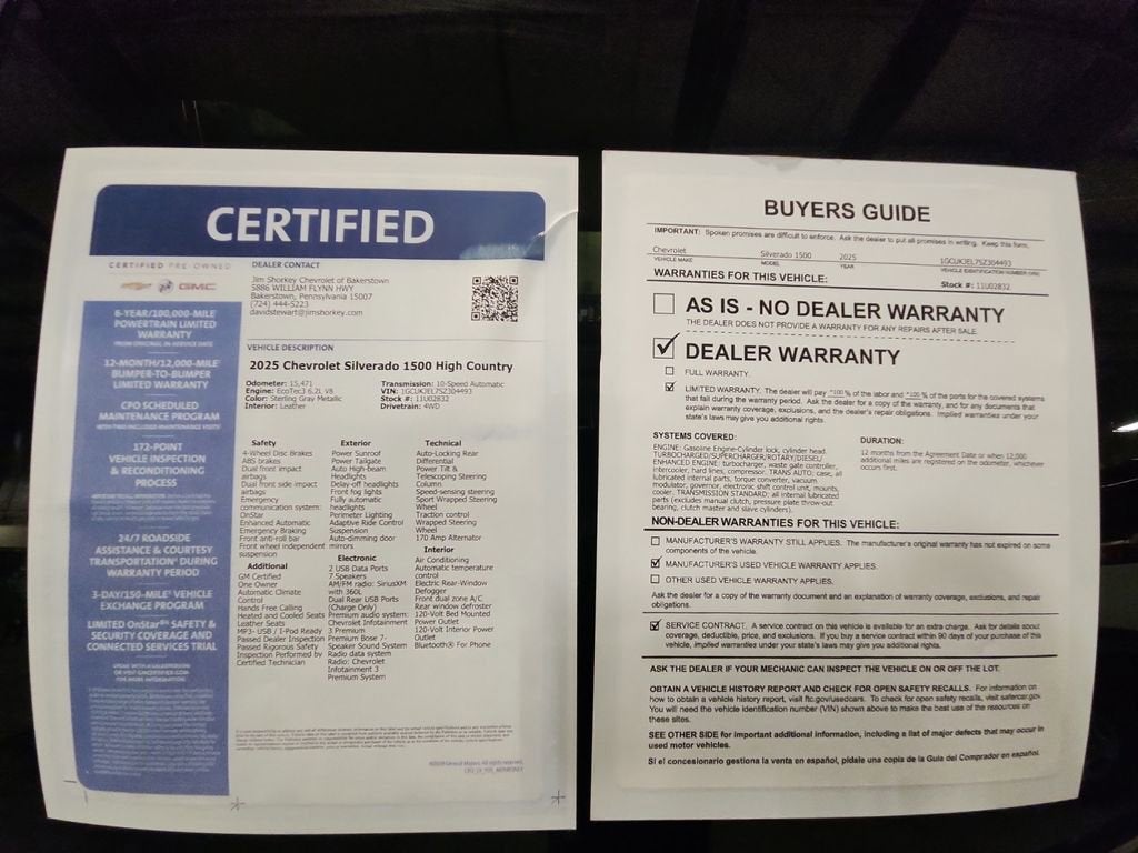2025 Chevrolet Silverado 1500 High Country