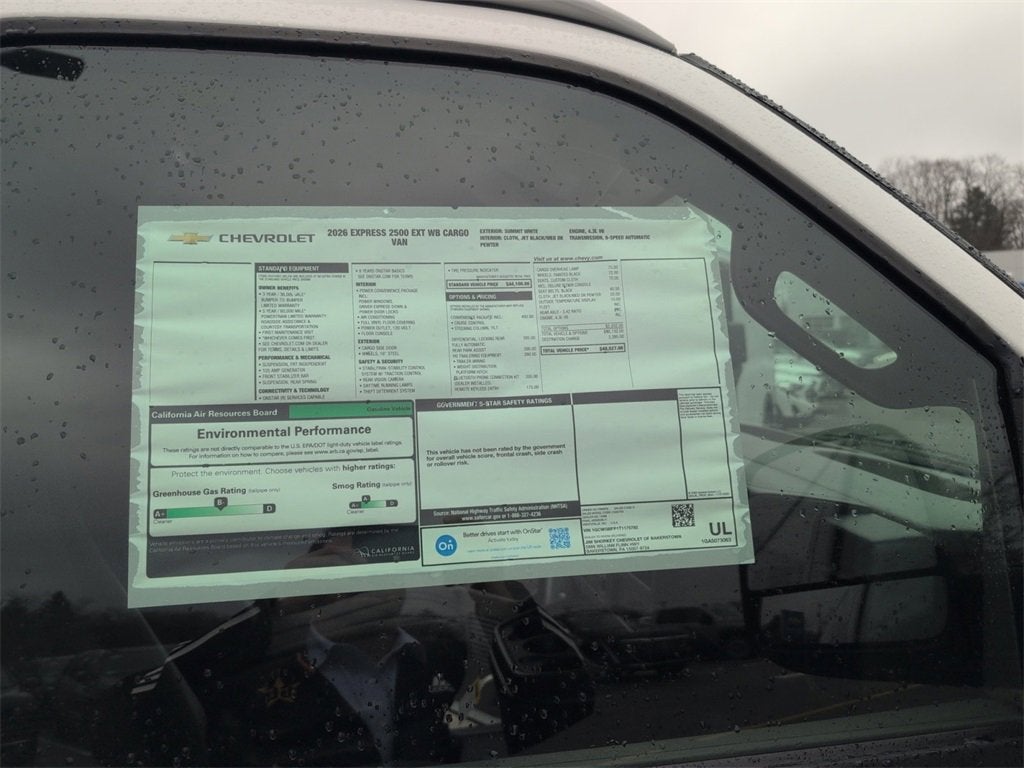 2026 Chevrolet Express Cargo 2500 1WT