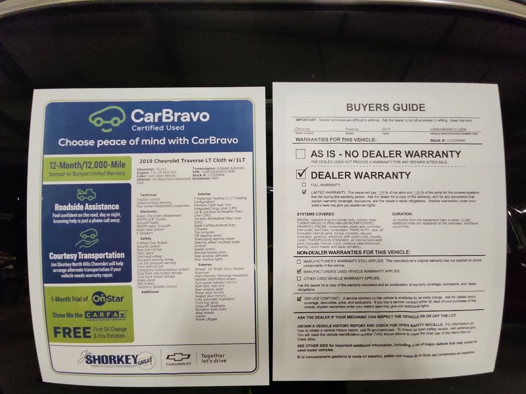 2019 Chevrolet Traverse LT Cloth