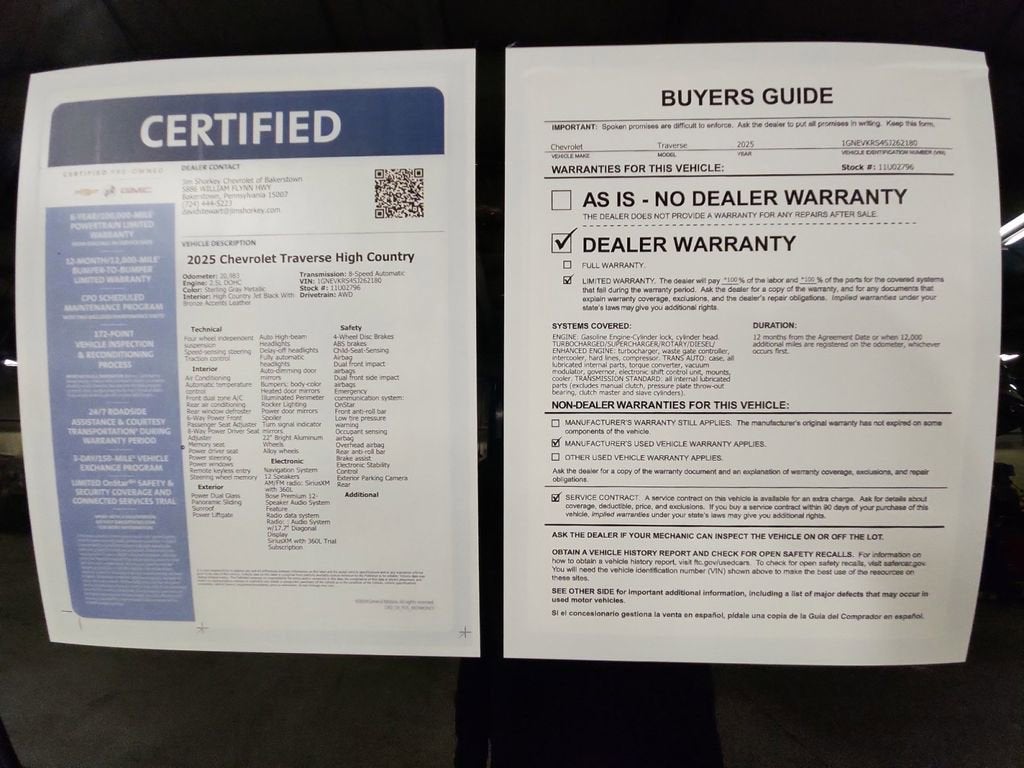 2025 Chevrolet Traverse High Country