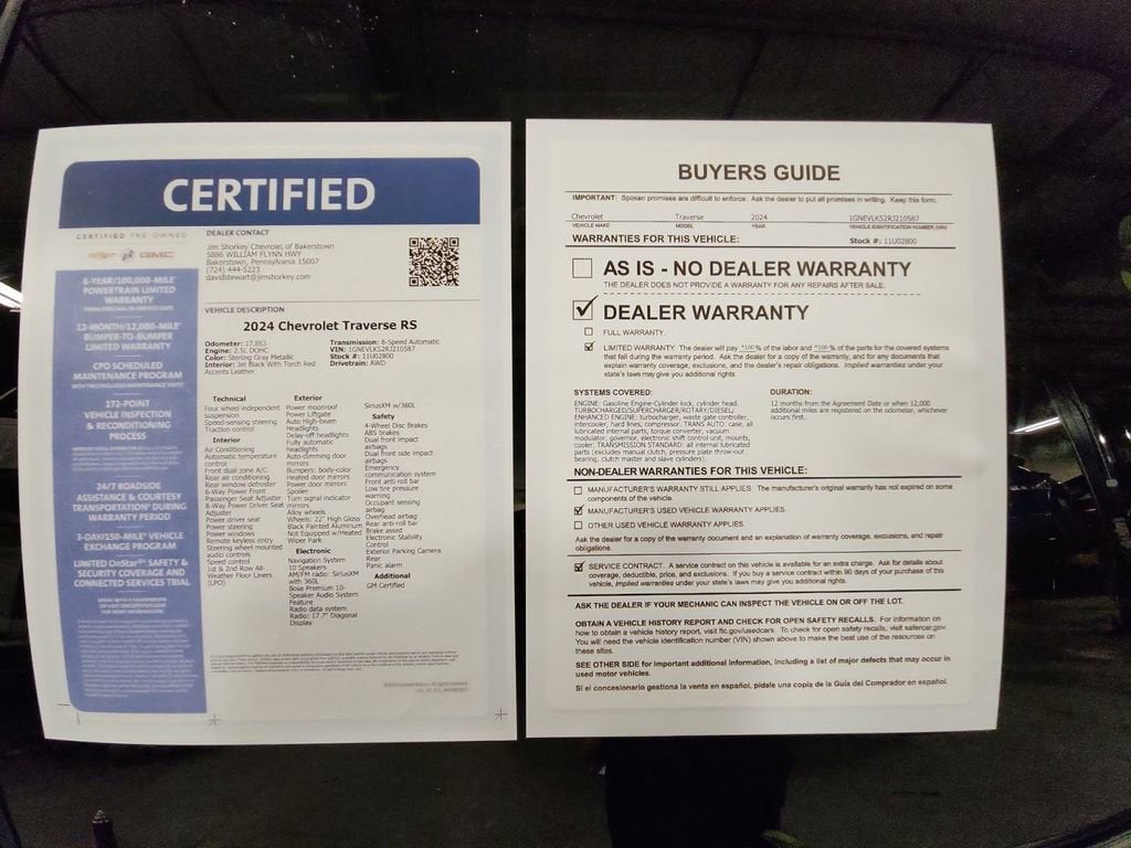 2024 Chevrolet Traverse RS