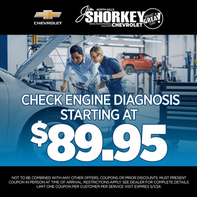 $89.95 Check Engine Diagnostics